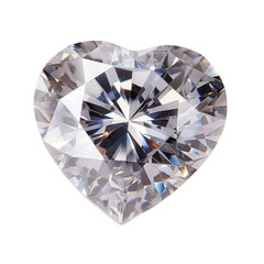 Brilliant Heart-Shaped Diamond with Sparkling Facets and Clarity