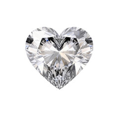 Elegant Heart-Shaped Gemstone Displaying Clear, Sparkling Facets