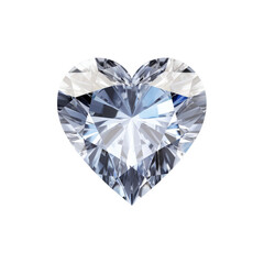 Fototapeta premium Sparkling Heart-Shaped Diamond Gemstone with Brilliant Clarity