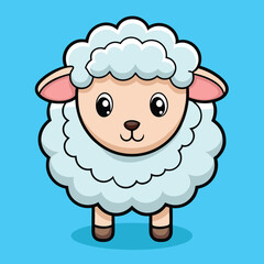 Cute Fluffy Sheep Illustration