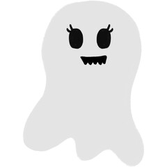 Cute Eyes Devil Mount Ghost Illustration