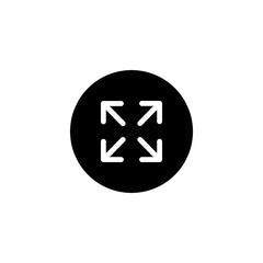 Expand icon vector. Full screen icon.