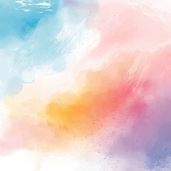 A vibrant watercolor abstract background featuring soft hues of blue, pink, and orange, perfect for artistic designs.