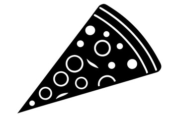 
Pizza slice flat icon vector, Pizza silhouette
