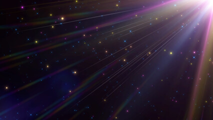 Obraz premium Light god rays, lens flare style vintage overlay shine spotlight effect.