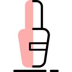 Beauty makeup cosmetic kit soft colored icon pack