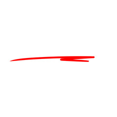 Red brush stroke underline