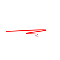 Red brush stroke underline