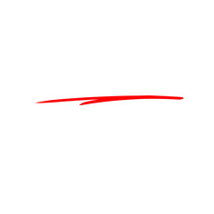 Red brush stroke underline