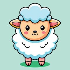 Cute Fluffy Sheep Illustration