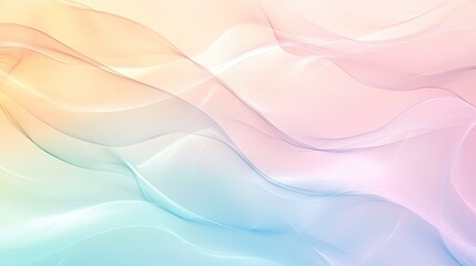 Fototapeta premium Abstract pastel background with soft curves and gentle waves in muted tones, ideal for creating a dreamy, calming visual aesthetic.