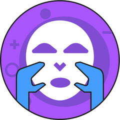 Beauty makeup cosmetic multi colored icon pack