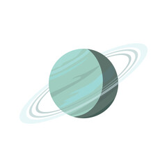 Illustration of Uranus, the ice giant in the solar system.