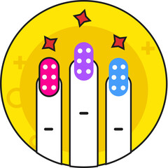 Beauty makeup cosmetic multi colored icon pack