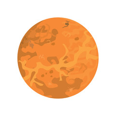 Illustration of Venus, the second planet from the Sun and the sixth largest planet.