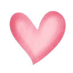 Soft Chalk Cute Pink Heart Doodle Illustration