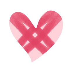 Shape Cute Pink Heart Doodle Illustration
