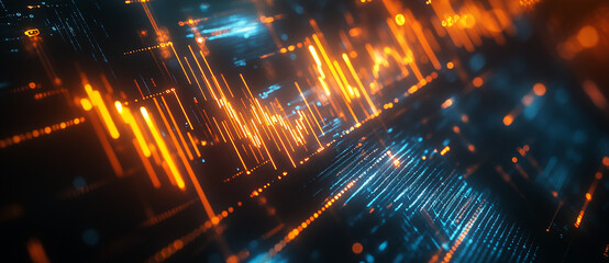 Stock trend chart, technology trend line chart