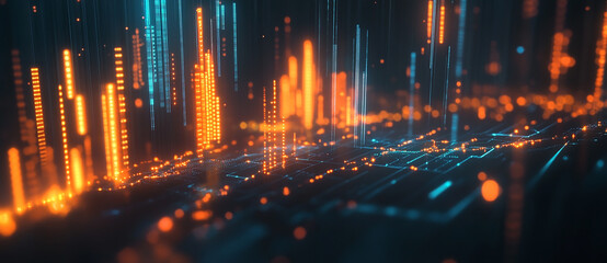Stock trend chart, technology trend line chart