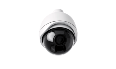 Dome CCTV security camera isolated on transparent background  