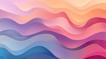 A vibrant, abstract wave pattern in soft pastel colors, evoking a sense of calm and fluidity.