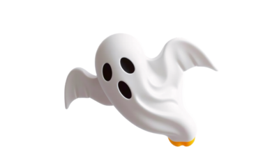 ghost halloween flying  isolated on transparent background  
