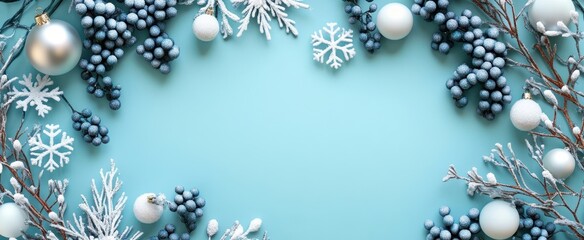 The Winter Holiday Decoration Frame