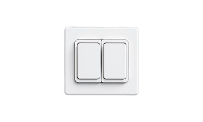 light switch with two buttons  isolated on transparent background