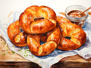 bagel clipart on white background.