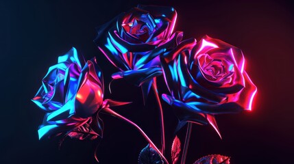 Neon Rose Bouquet