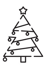 Christmas Tree Vector Images Graphics Design Vector Illustration Continual One Line Drawing Of A Christmas Tree In Minimalist Design