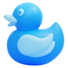 PNG 3D Rubber Duck Icon Isolated on a White Background