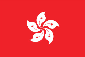 Obraz premium National Flag of Hong Kong, Republic of Hong Kong, Hong Kong sign, Hong Kong Flag