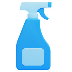 PNG 3D Spray Bottle Icon Isolated on a White Background