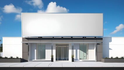 blank billboard and front store design