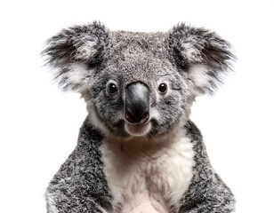 cute australia koala isolated on white background