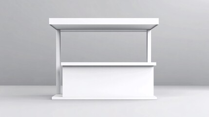 A realistic mockup of an advertising booth stand, isolated and designed to showcase products or services. Mockup