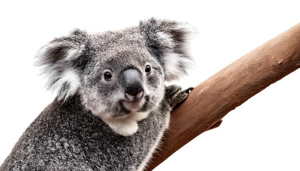 Fototapeta premium cute australia koala isolated on white background