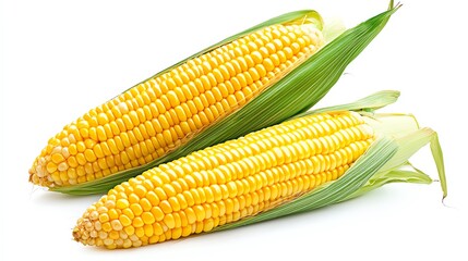 Fresh golden corn on the cob, vibrant and ready for cooking or grilling. Perfect for summer dishes and healthy meals.