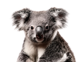 Naklejka premium cute australia koala isolated on white background
