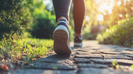 A person taking a walk outside during a work break, balancing remote work with outdoor activities
