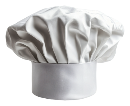 PNG Classic white chef hat on a clean surface
