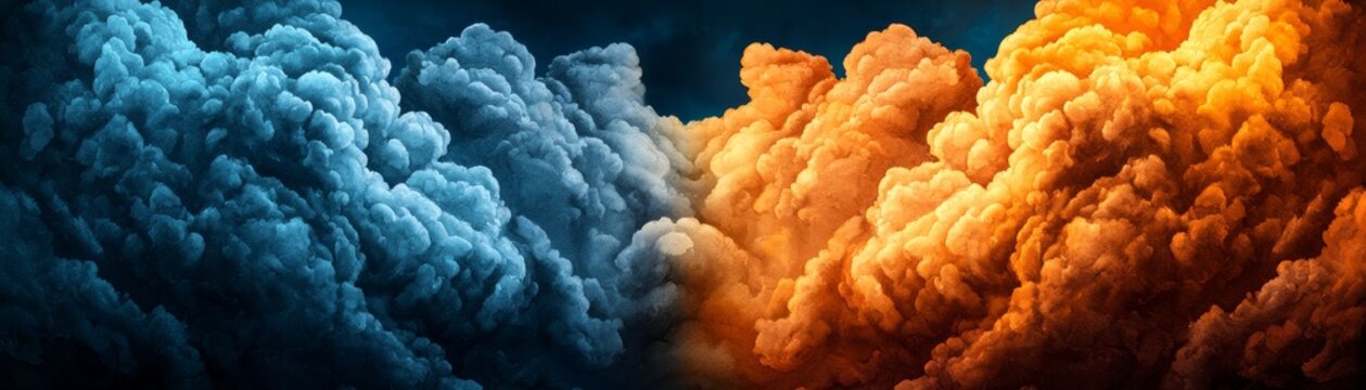 Abstract watercolor of dark clouds rolling in, symbolizing sadness and melancholy