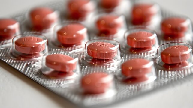 Closeup of Blister Pack of Over-the-Counter Menstrual Pain Relievers