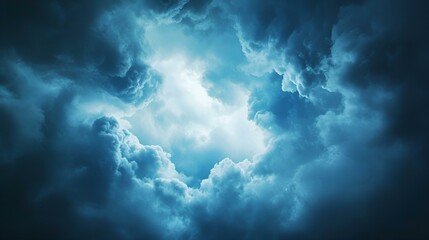 Obraz premium Majestic and Ominous Storm Clouds Gathering on the Horizon