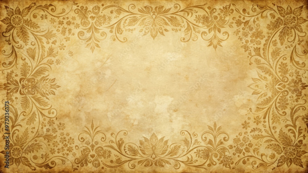Poster vintage paper texture with intricate natural patterns