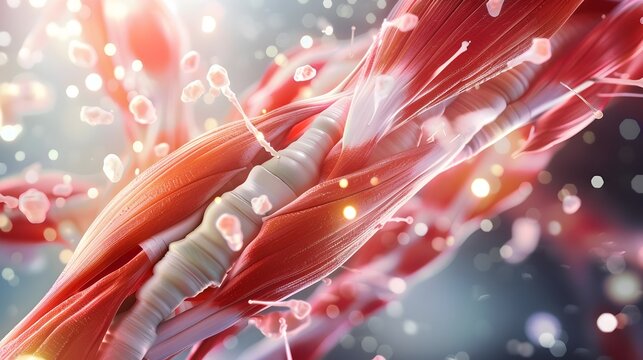 of Skeletal Muscle Dystrophy with Healthy and Weakened Fibers