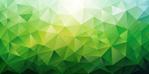 Obraz premium Abstract polygonal geometric background in shades of green