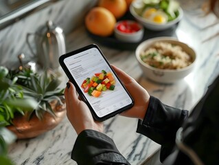 Person Tracking Nutritional Intake and Fitness Goals Using Mobile App