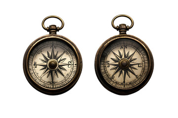 Deux boussoles sur fond transparent PNG